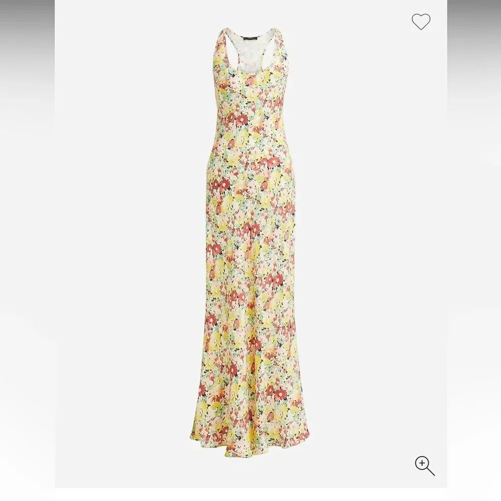 J.Crew Alicia cupro-blend racerback slip dress in painterly floral Size 6